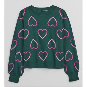 GAP Kids Girls Knit Sweater Hearts size 8